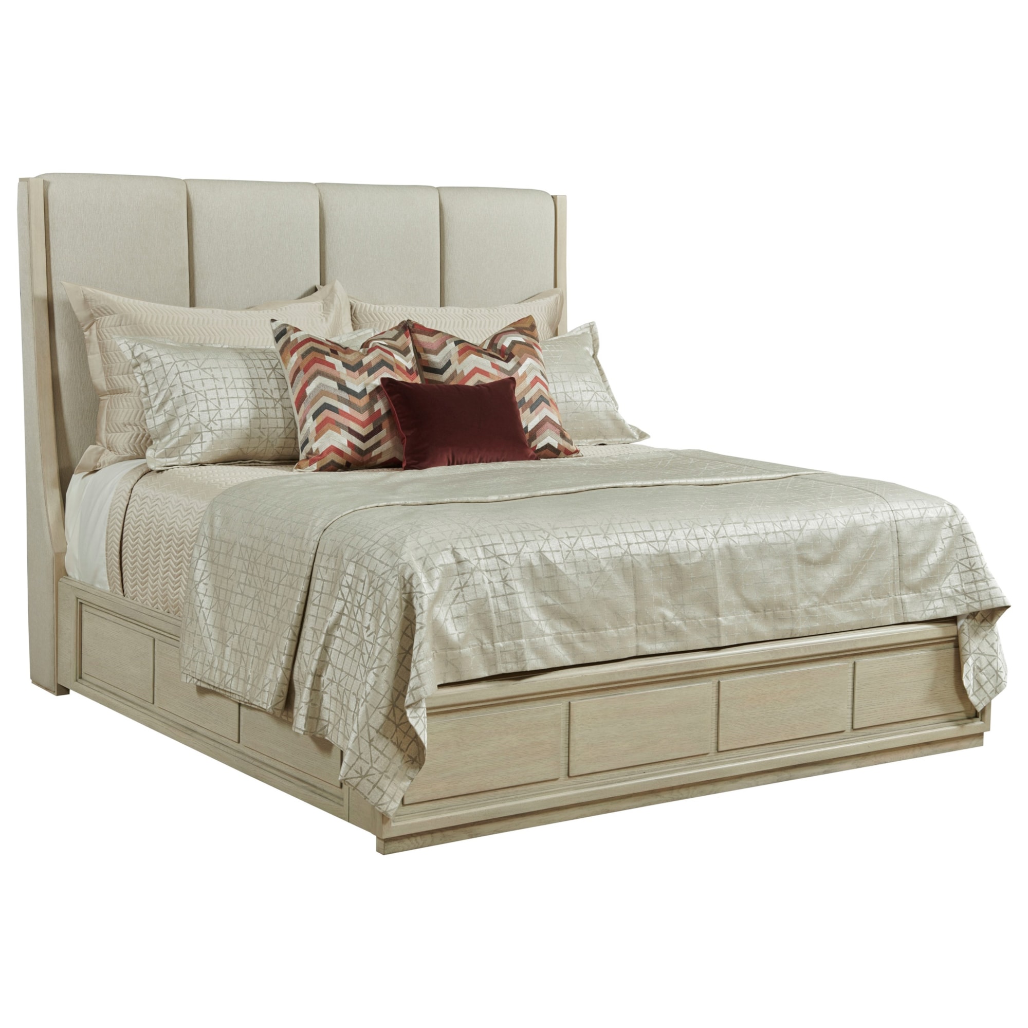 American Drew Lenox 923313R Siena Queen Upholstered Bed Stoney Creek